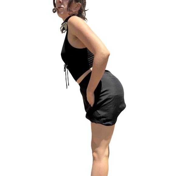 Rick Owen’s Small Black Silk Mini Skort Excellent Condition - Picture 6 of 9